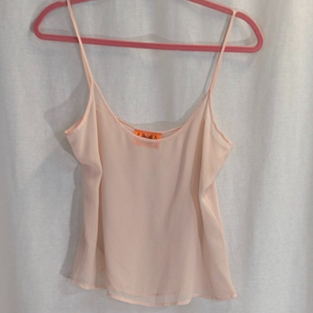 Juicy Couture Size Small 100% Silk Sheer Cami Pale Pink